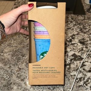Starbucks NIB reusable hot cup set of 6